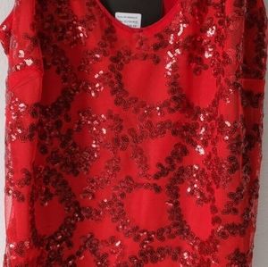 Marc New York Red Sequenced Tank Top